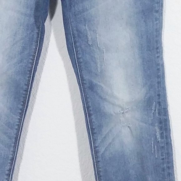 Hudson Kids Girls Distressed Crop Slim Straight Leg Boyfriend Jeans 14 Denim - Picture 9 of 13